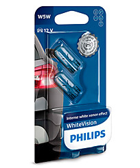 Philips W5W (W2,1x9,5d) White Vision (2 шт.) 12961NBVB2